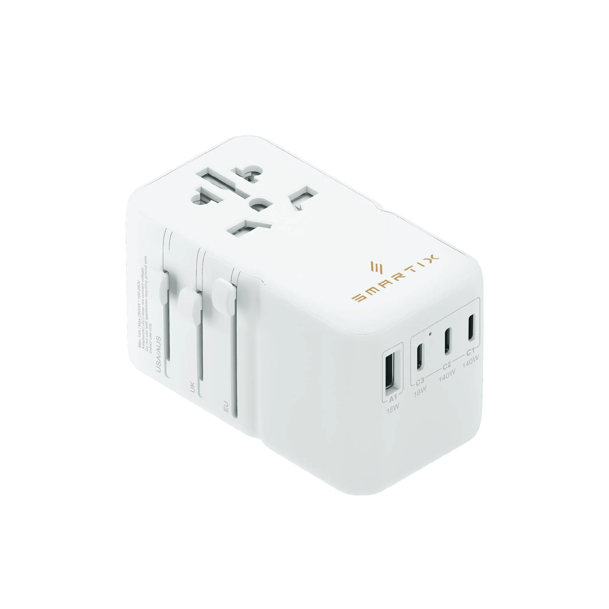 140W GaN International Travel Adaptor - 140W Gan RapidTurbo Technology