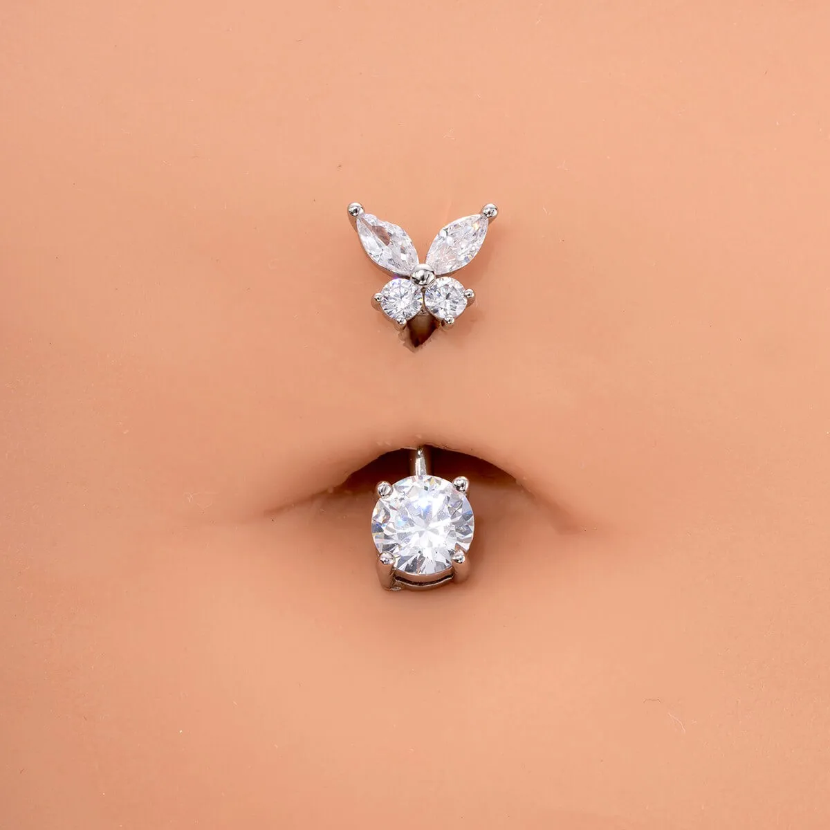 14G Delicate Butterfly Top Belly Button Ring