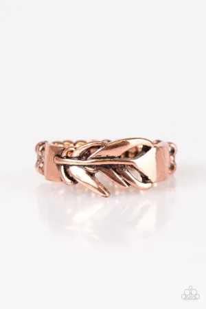 Bright As A Feather Copper Ring - Paparazzi Accessories