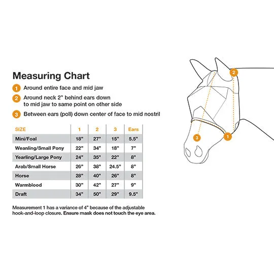 Cashel Pattered Crusader Average Horse Sized Standard Fly Mask- Tundra