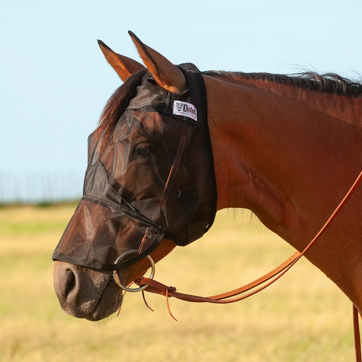 Cashel Quiet Ride Average Horse Sized Fly Mask with Long Nose
