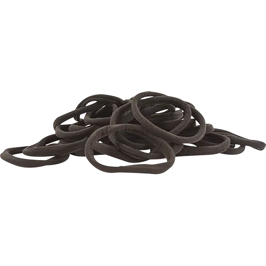 Classic Equine Black Jersey Tail Bands- 100 Pack