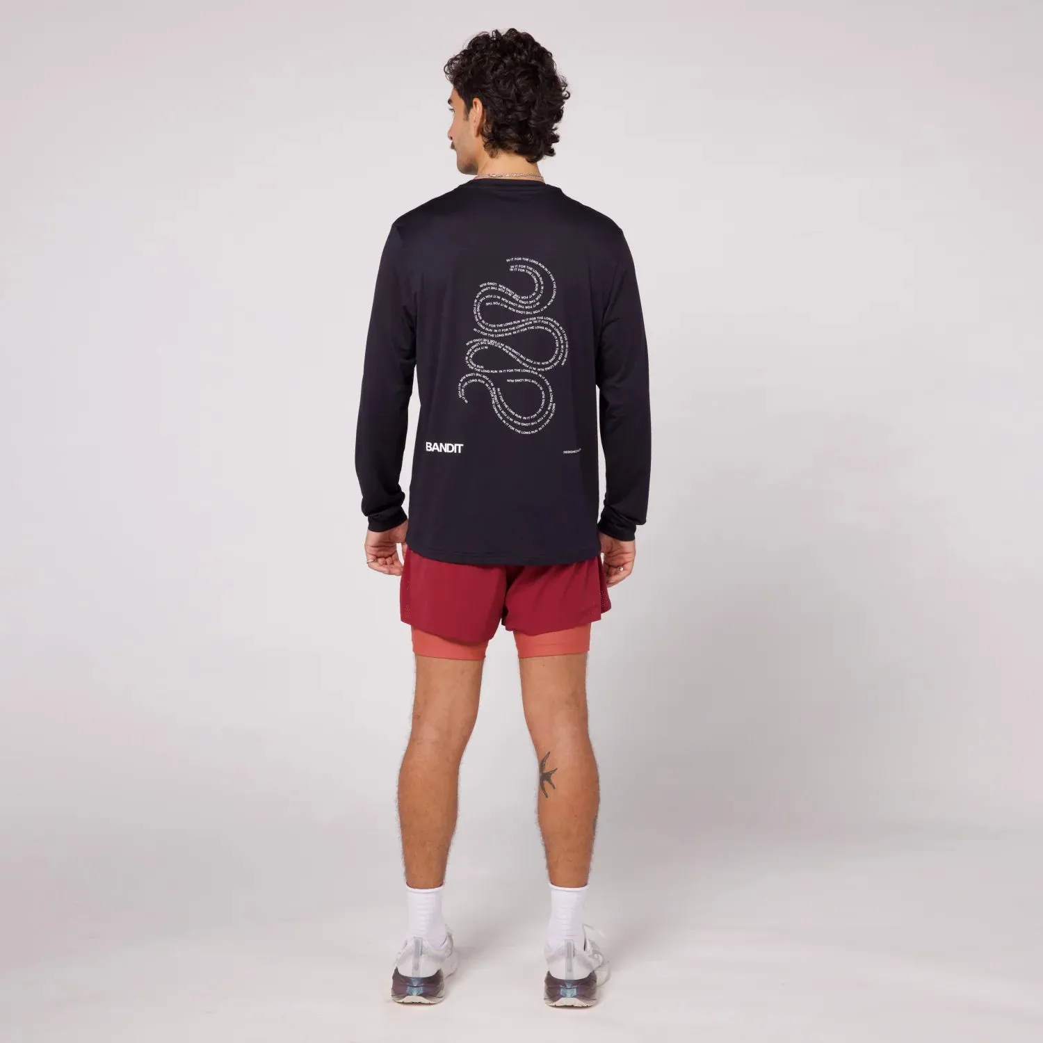 Micromesh™ "For The Long Run" Long Sleeve Tee - Unisex, Black