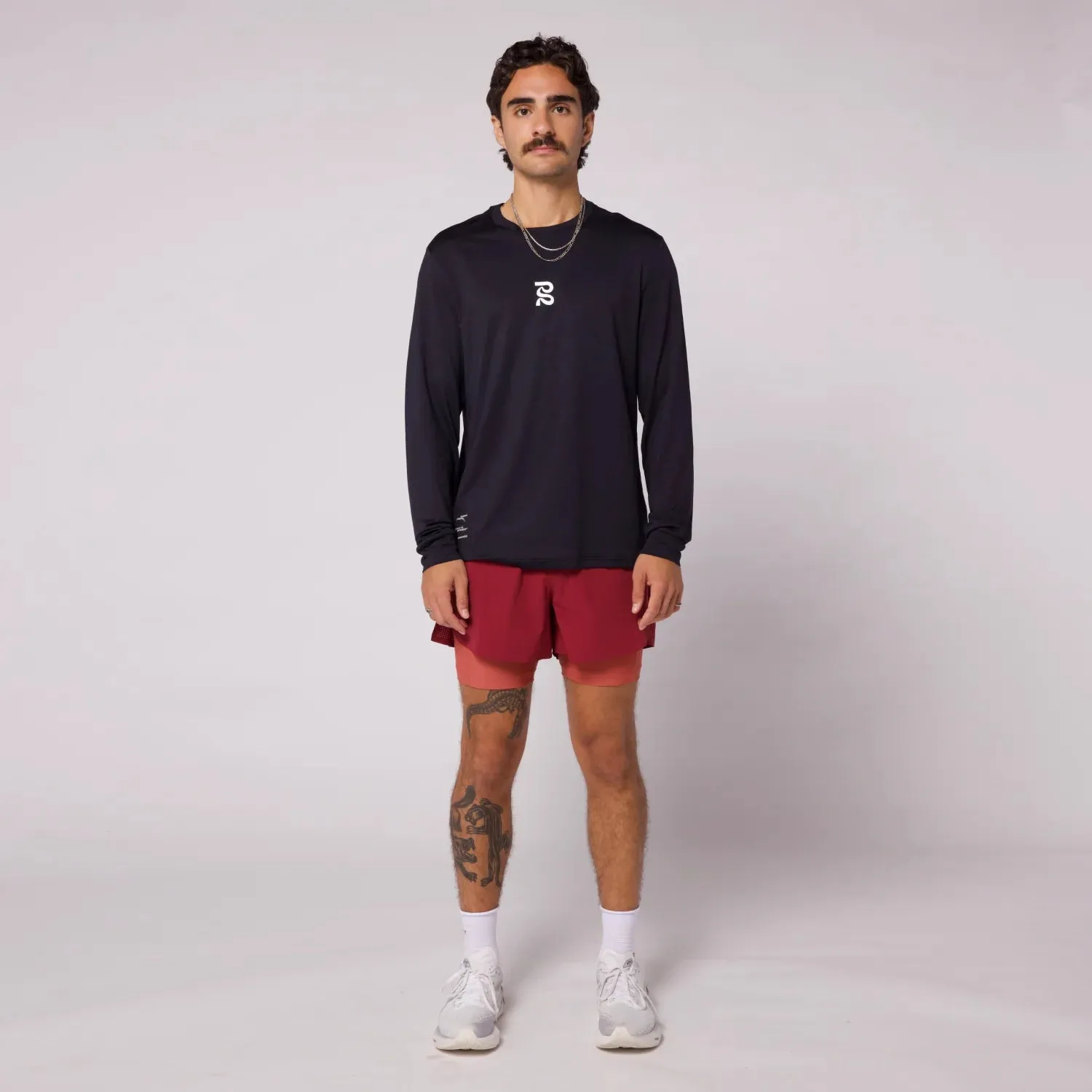 Micromesh™ "For The Long Run" Long Sleeve Tee - Unisex, Black