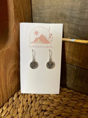 Stamped Rooster Earrings