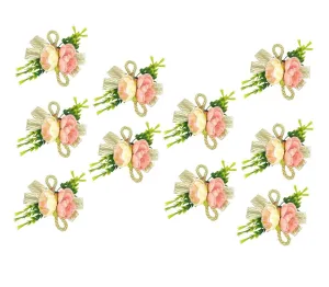 Utkarsh (Pack of 10 Pcs Multicolor Artificial Leaves Flowers for Home Birthday Parties Hall Craft Decorations, Wedding Invitation Card Decor, Gift Packing/wrapping, Arts and Craftworks